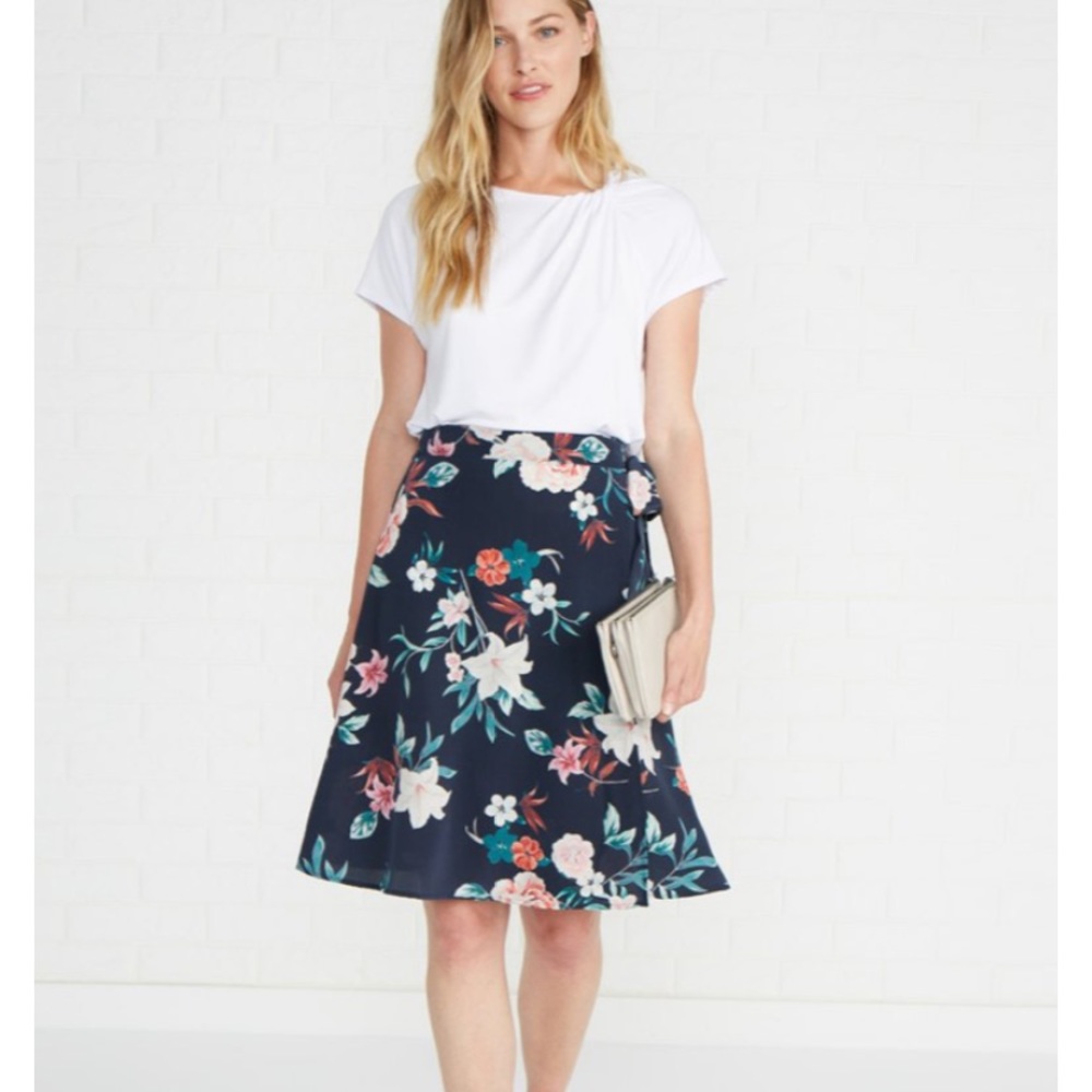 Marietta Silk Skirt Saint Cloud Print